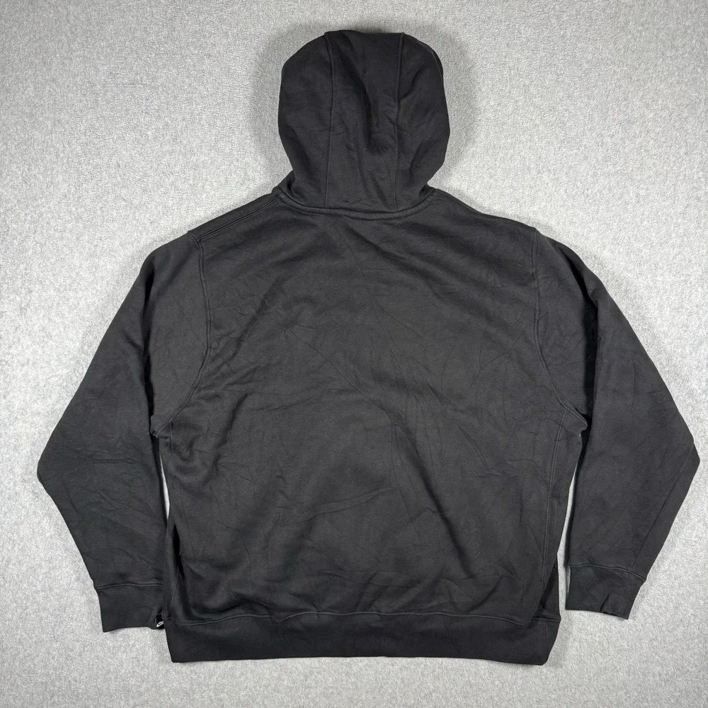 Nike Just Do It Hoodie Men's XXL Black Pullover Sweatshirt Spellout Swoosh Logo